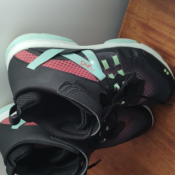 Ryka Womens 9.5 Devotion XT Mid Top Training Shoe Pink Black Teal Mesh Sneakers - Picture 7 of 10